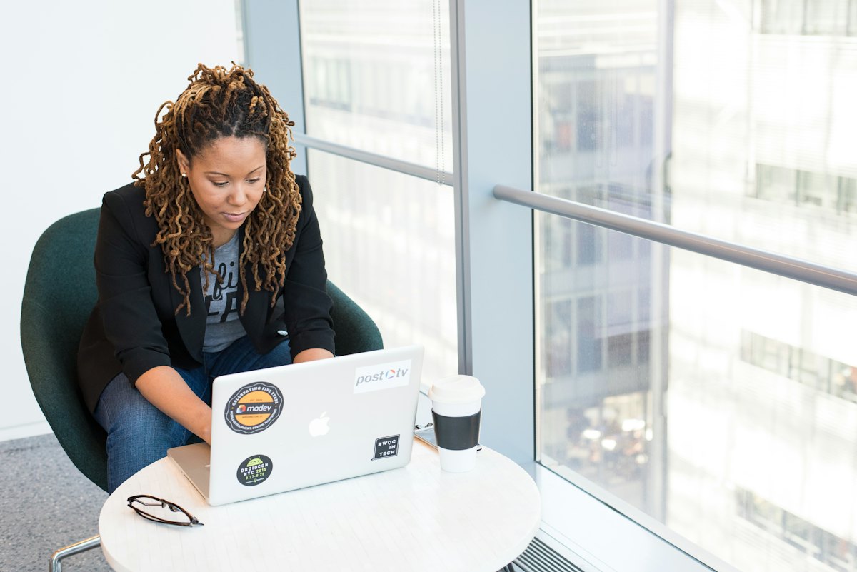A learner working on a practical assignment